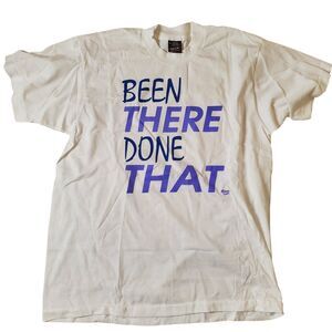 Vintage 90s GulfSide Custom T-Shirts Graphic "Been There Done That" Tee sz L